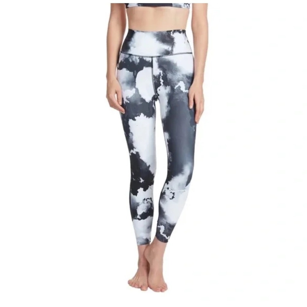 Sage Collective Tie Dye Leggings Black White Medium Yoga Pants